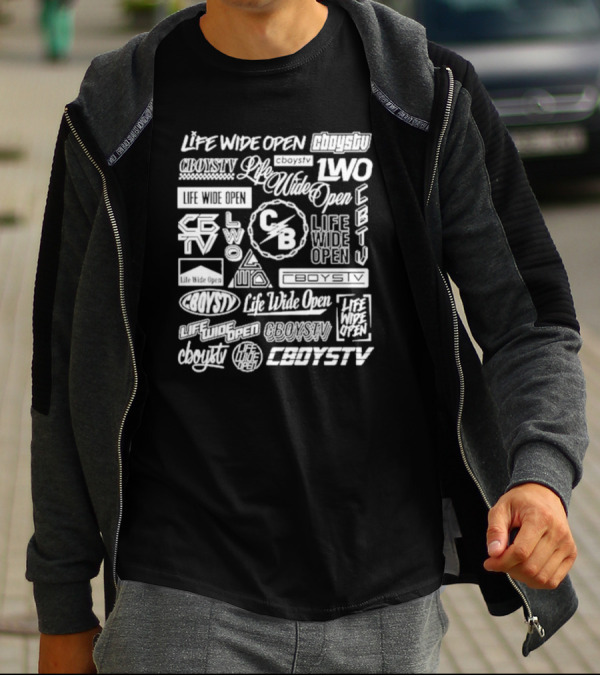 Cbysotv Life Wide Open Cboystv CB Chain Life Wide Open CB TV T-Shirt