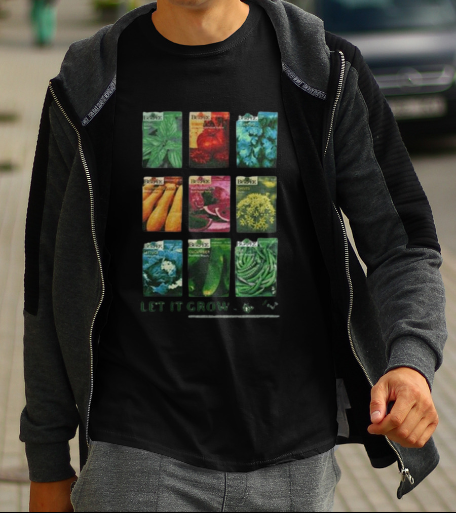 Let It Grow Veggie Seed Packets Garden Rage On T-Shirt