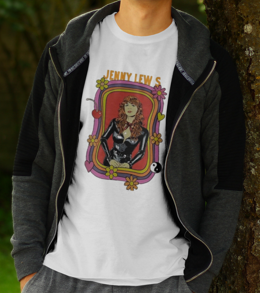 Jenny Lewis Retro Psychedelic Artwork Flowers Yin Yang T-Shirt