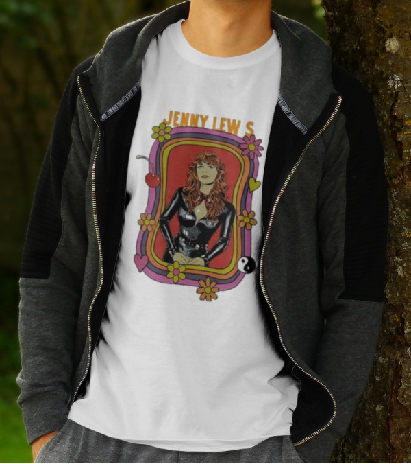 Jenny Lewis Retro Psychedelic Artwork Flowers Yin Yang T-Shirt