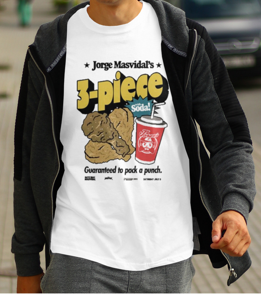 Jorge Masvidal's 3-Piece Soda Guaranteed To Pack A Punch T-Shirt