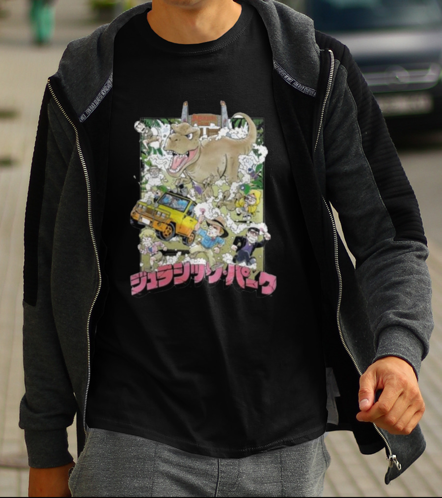 Jurassic Park Anime Style Adventure T-Shirt