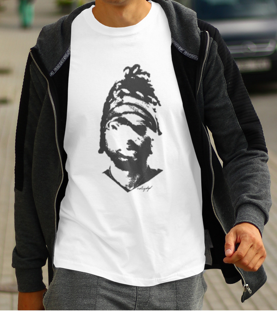 Nobigdyl. Monochrome Silhouette Face T-Shirt