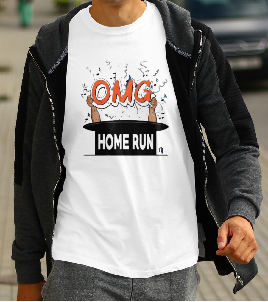 OMG Home Run From Magic Hat With Music Notes T-Shirt