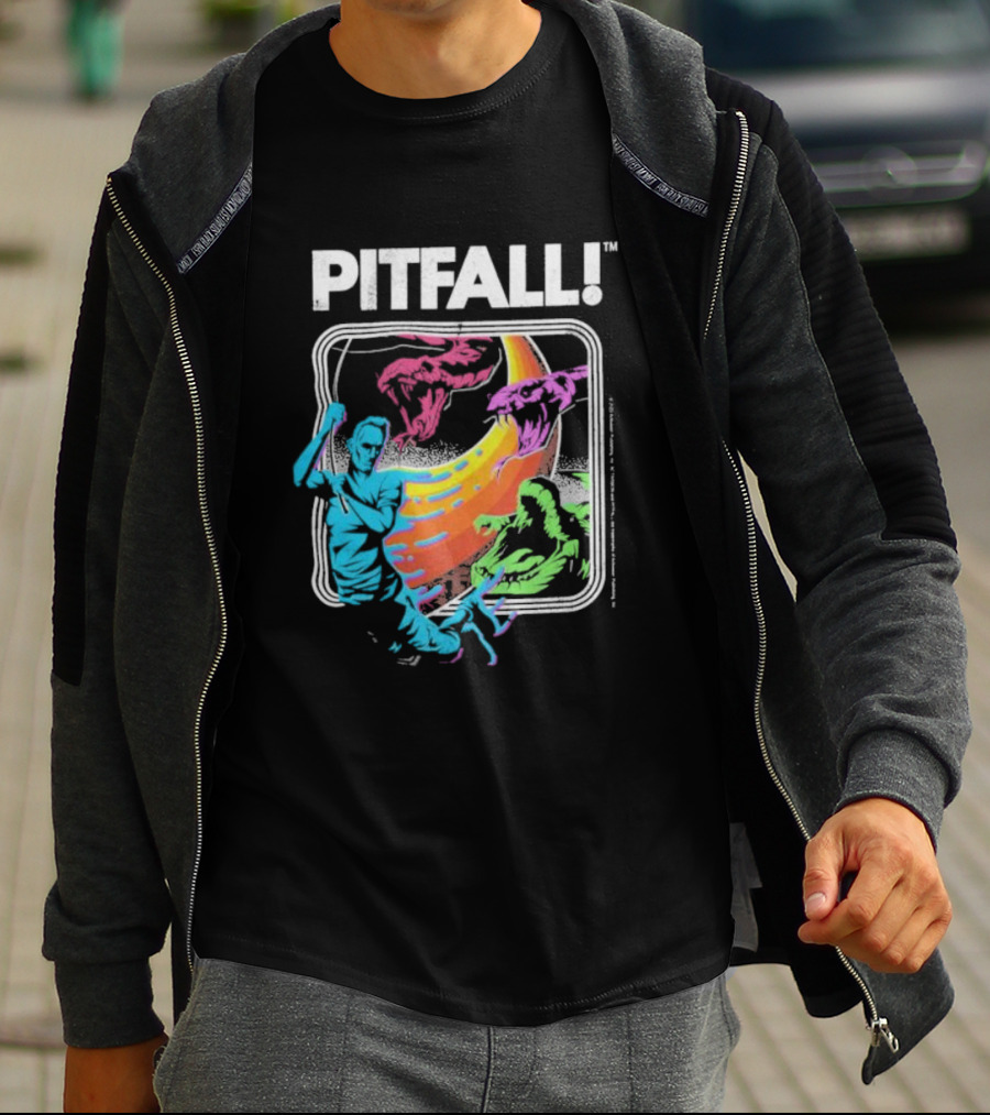 Seven Squared Pitfall Retro Adventure Gaming T-Shirt