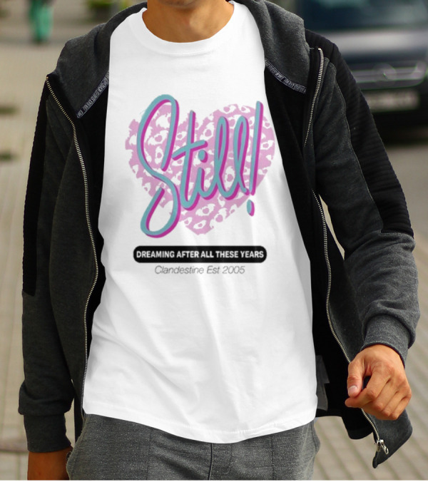 Still Dreaming After All These Years Clandestine Est 2005 Leopard Print Heart T-Shirt