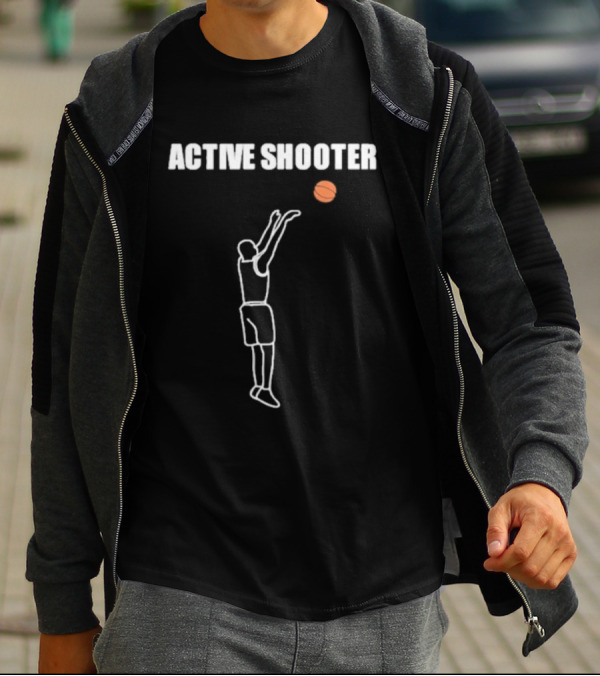 ACTIVE SHOOTER Basketball Silhouette Summerhays Bros T-Shirt
