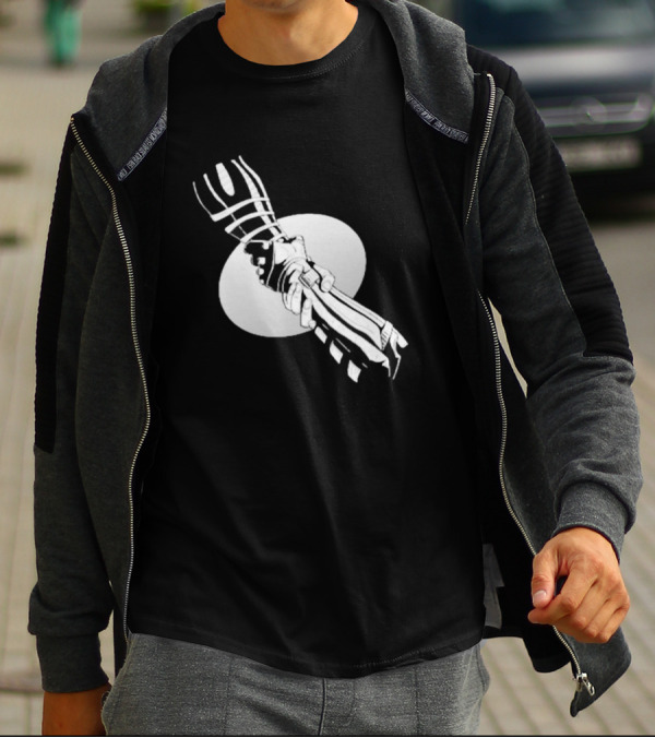 You’re Not Alone Holding Hands Black And White Version T-Shirt
