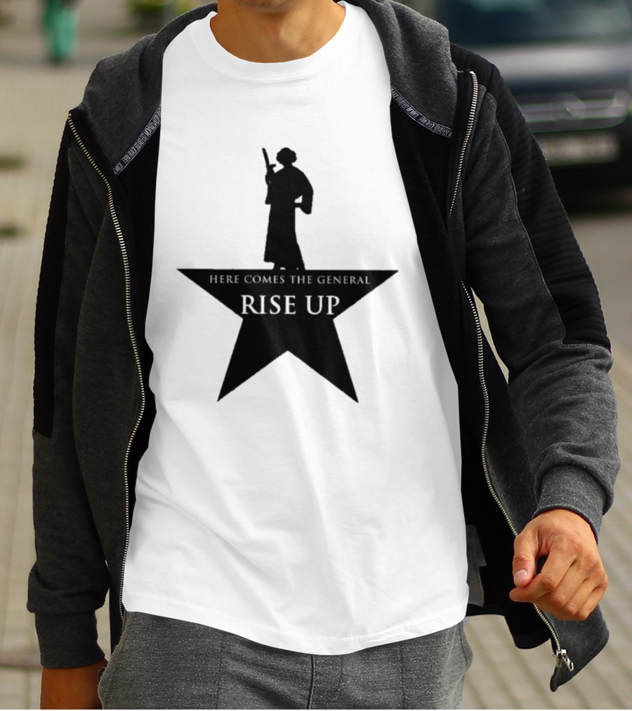 Here Comes The General Rise Up Hamilton Star T-Shirt