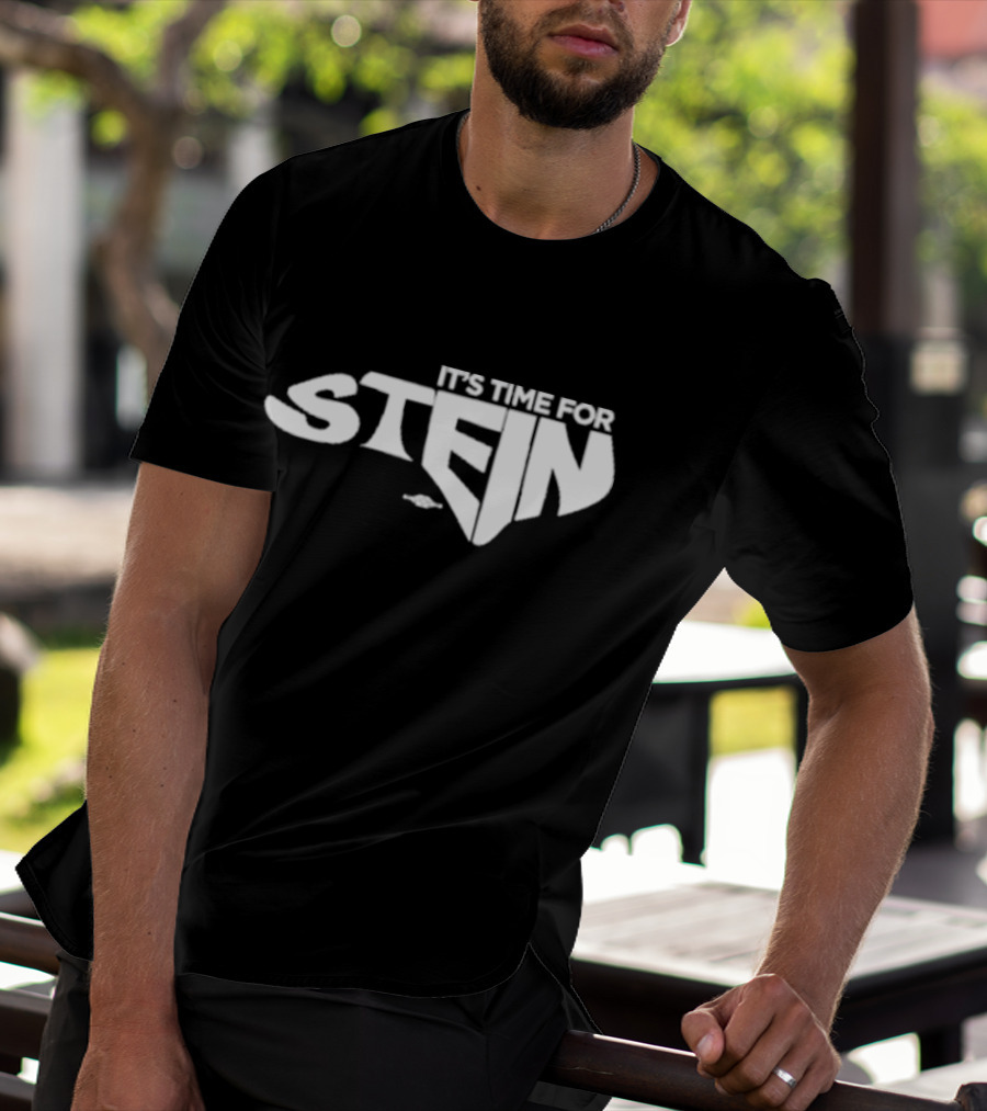 IT’S TIME FOR STEIN Classic Superhero Inspired Bold Lettering T-Shirt