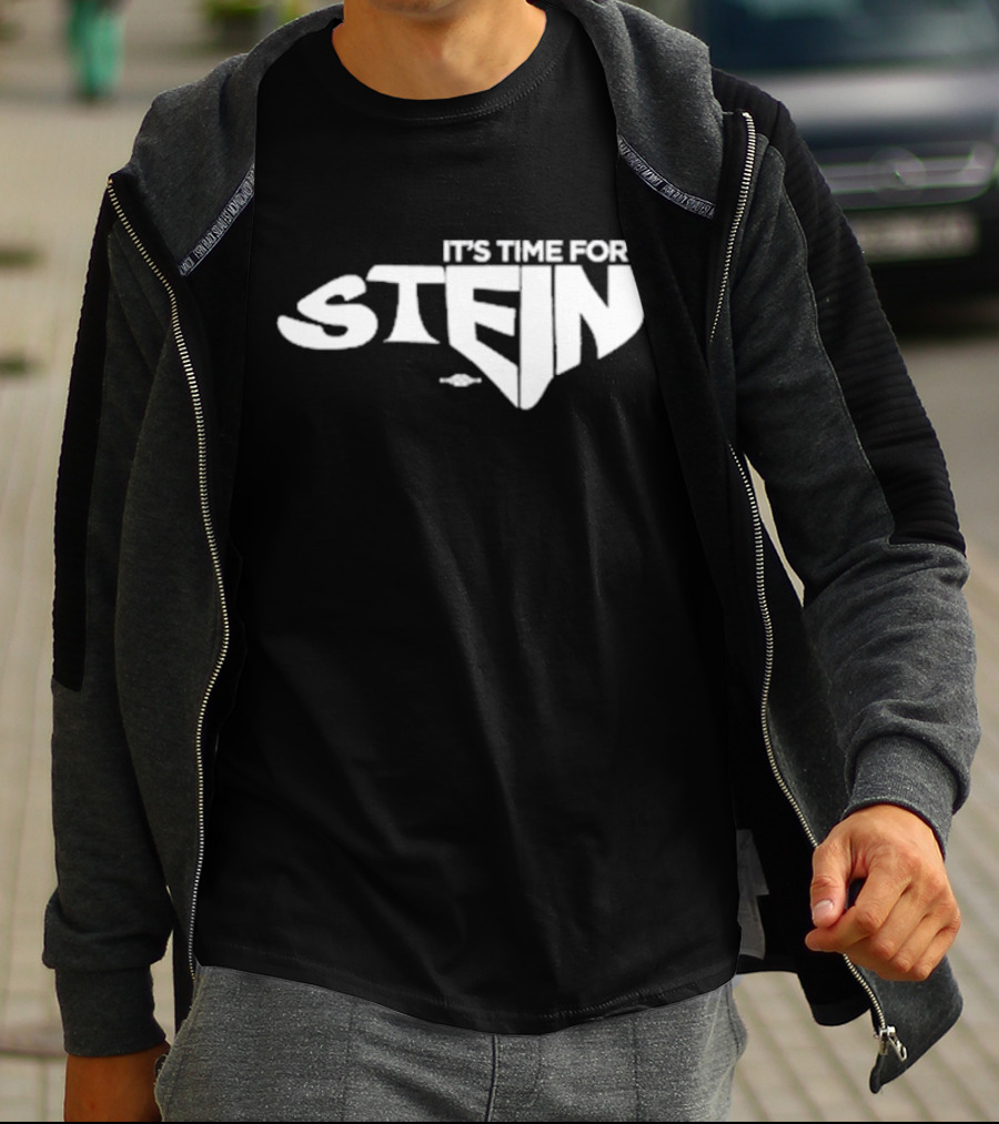 IT’S TIME FOR STEIN Classic Superhero Inspired Bold Lettering T-Shirt