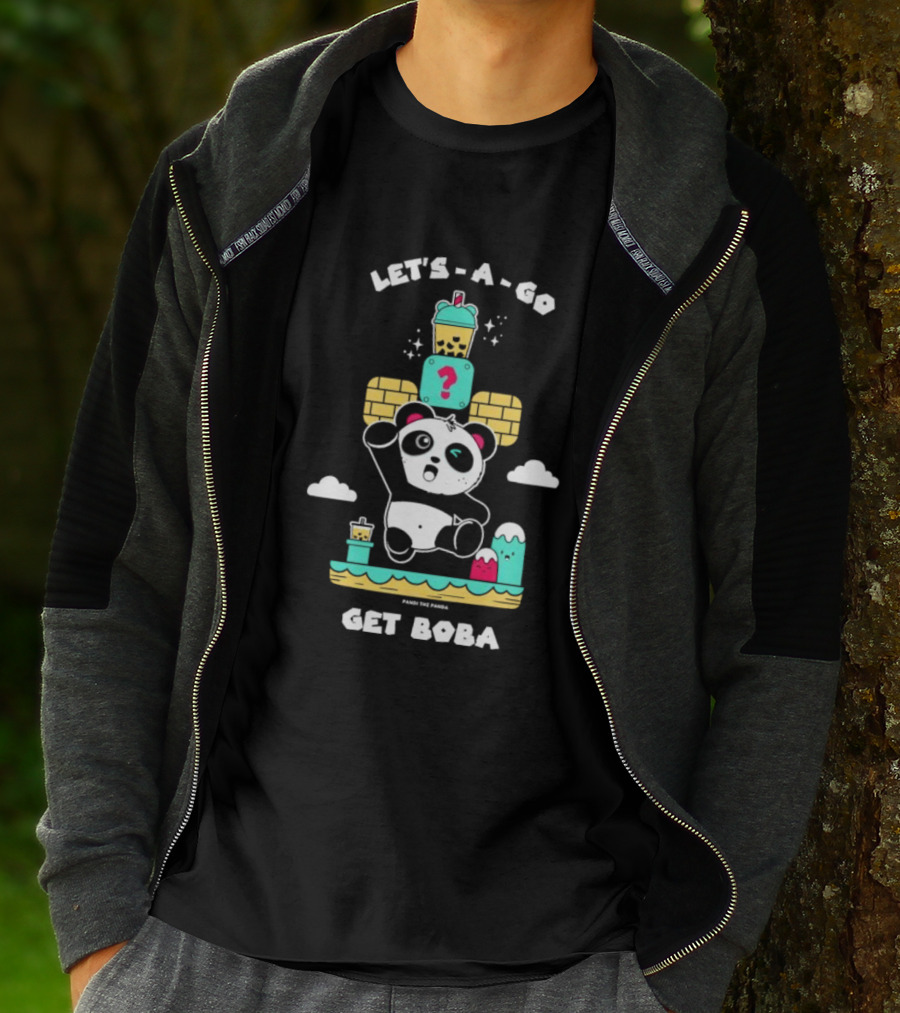 LET'S-A-GO GET BOBA PANDA THE PANDA T-Shirt