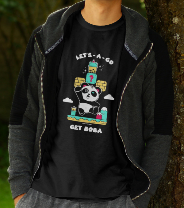 LET'S-A-GO GET BOBA PANDA THE PANDA T-Shirt