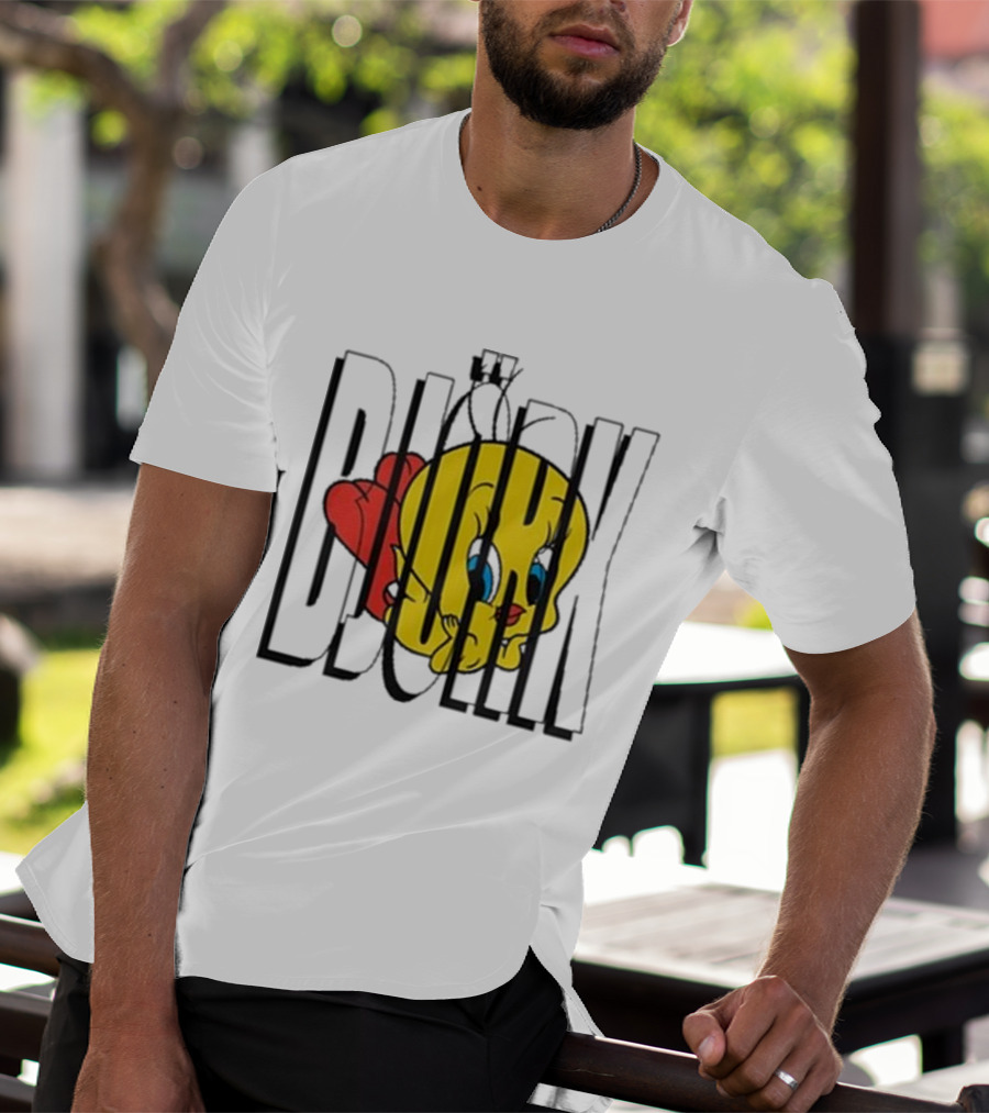 Lxix Apparel Tweety Bjork Bold Cartoon Contrast T-Shirt