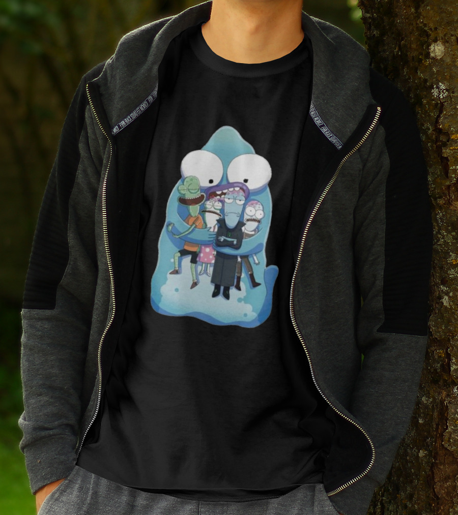 Pupa Hug With Solar Opposites Characters T-Shirt