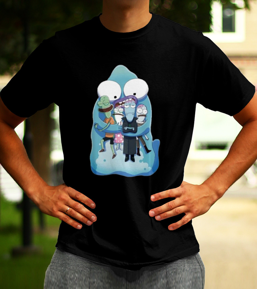 Pupa Hug With Solar Opposites Characters T-Shirt