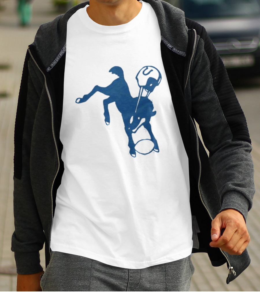 Indianapolis Colts 61 Blue Horse T-Shirt