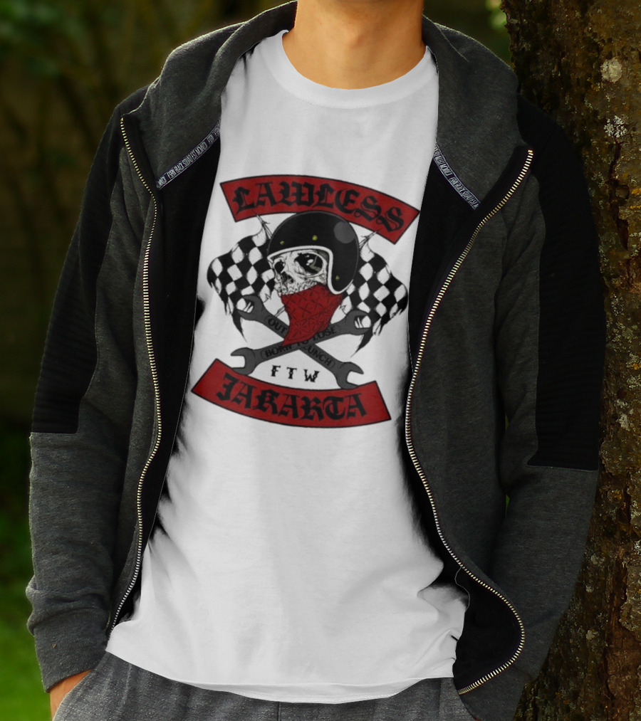Lawless Jakarta FTW Outlaw Bones Punch Road Skull T-Shirt