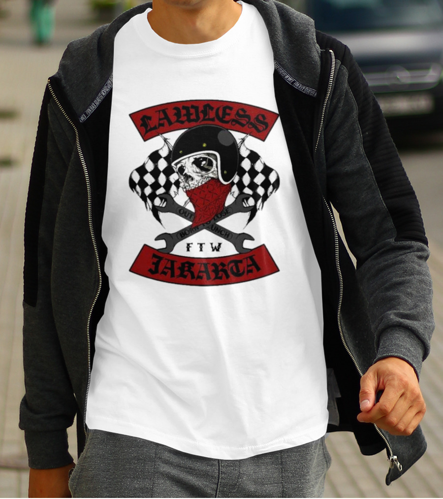 Lawless Jakarta FTW Outlaw Bones Punch Road Skull T-Shirt
