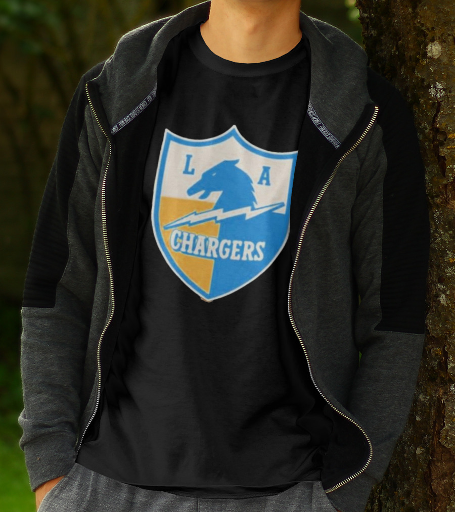 Los Angeles Chargers 1961 Vintage Logo Shield With Horse And Bolt T-Shirt