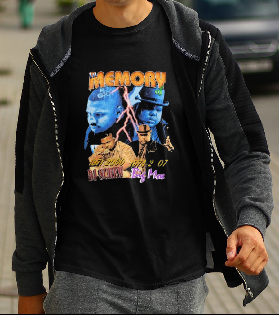 Memory 1971 2000 Dj Screw 1974 2007 Big Moe T-Shirt