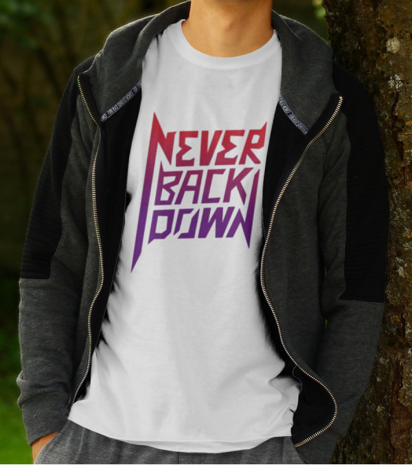 Nick Eh 30 Never Back Down Retro Gradient T-Shirt