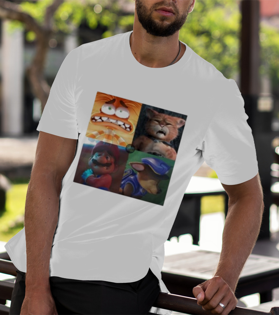 Panic Attack Anxiety Inside Out Puss In Boots Mario Paw Patrol Quartet T-Shirt