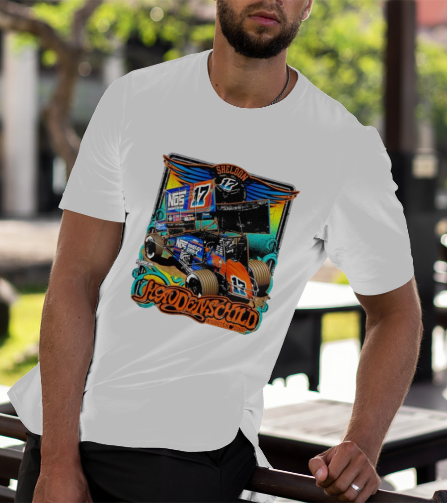 Sheldon Haudenschild NOS Energy Drink 17 Wooster Ohio Classic Ink Racing T-Shirt