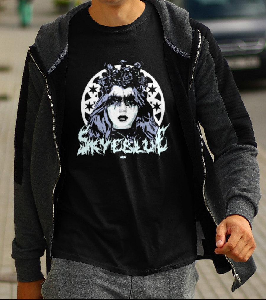 Skye Blue Choke Woman Roses Stars MDW T-Shirt