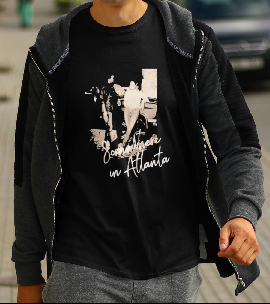Somewhere In Atlanta Retro Car Scene T-Shirt