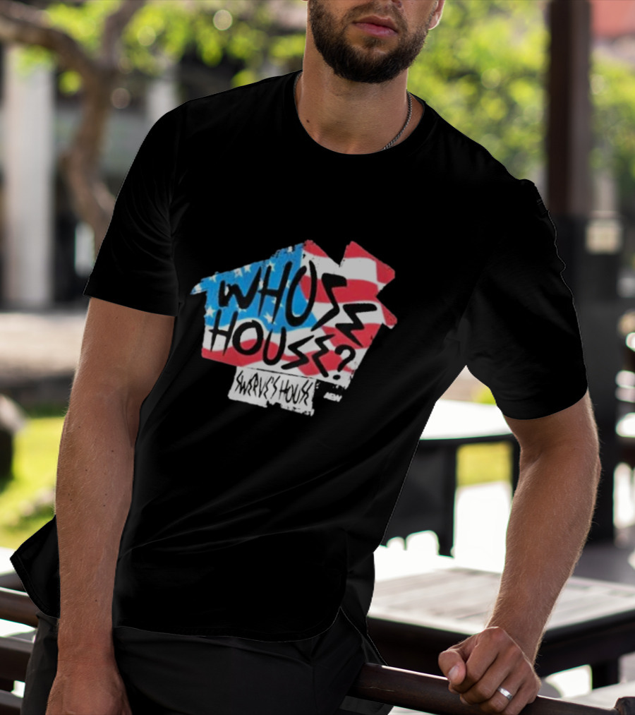 Swerve Strickland Whose House USA Stars And Stripes AEW T-Shirt