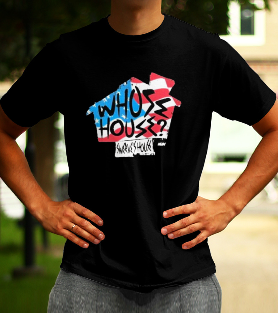 Swerve Strickland Whose House USA Stars And Stripes AEW T-Shirt