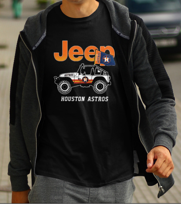 Jeep Astros Houston Astros Baseball Flag Wrangler T-Shirt