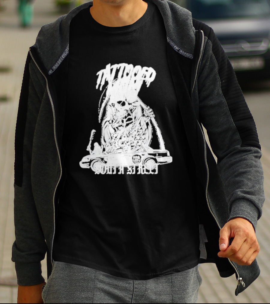 Tattooed Mom South Street Skeleton Car T-Shirt