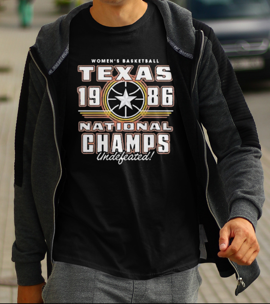 Texas Women's Basketball 1986 National Champs Undefeated T-Shirt