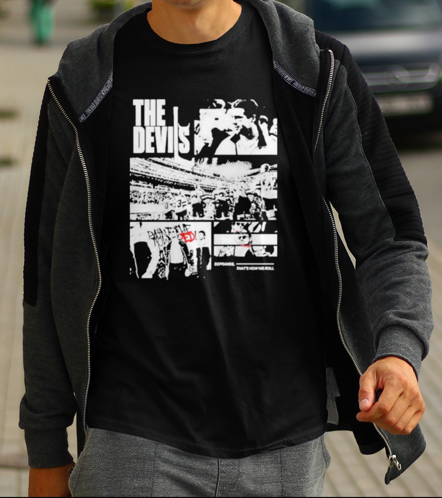 The Devils Sopranos That's How We Roll Comic-Style Collage T-Shirt