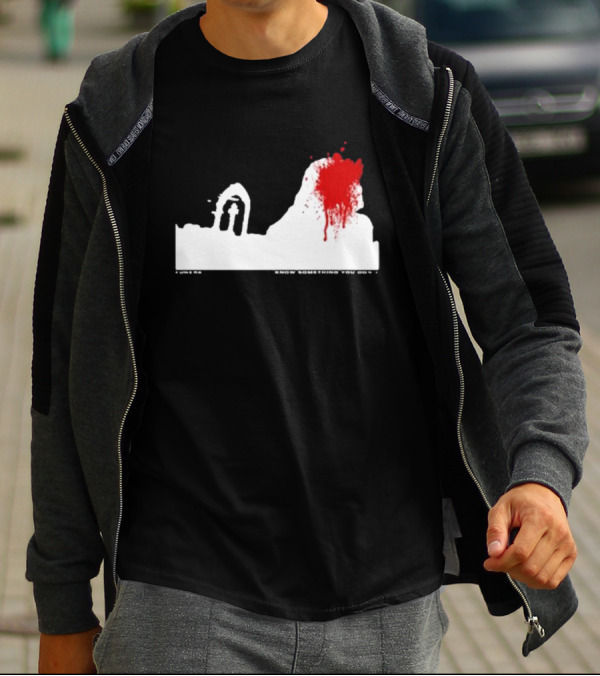 Siqaeda Funeral I Know Something You Don’t Red Splatter Archway Scene T-Shirt
