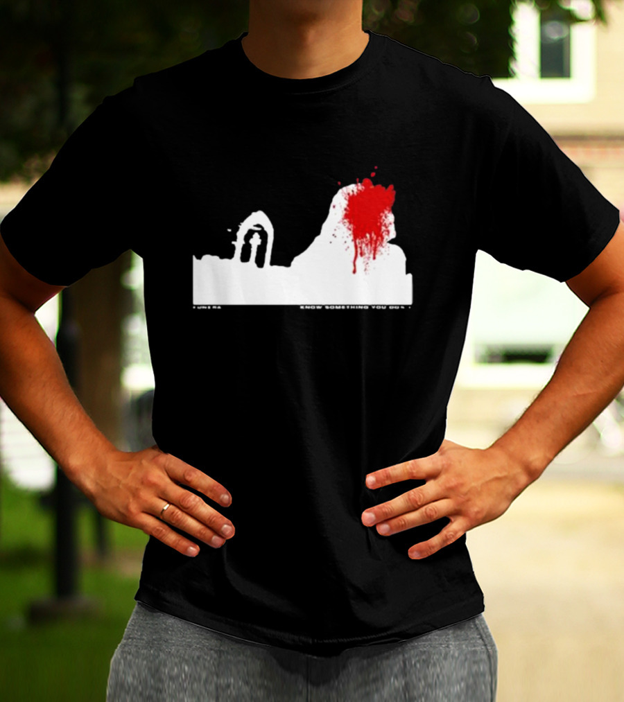 Siqaeda Funeral I Know Something You Don’t Red Splatter Archway Scene T-Shirt