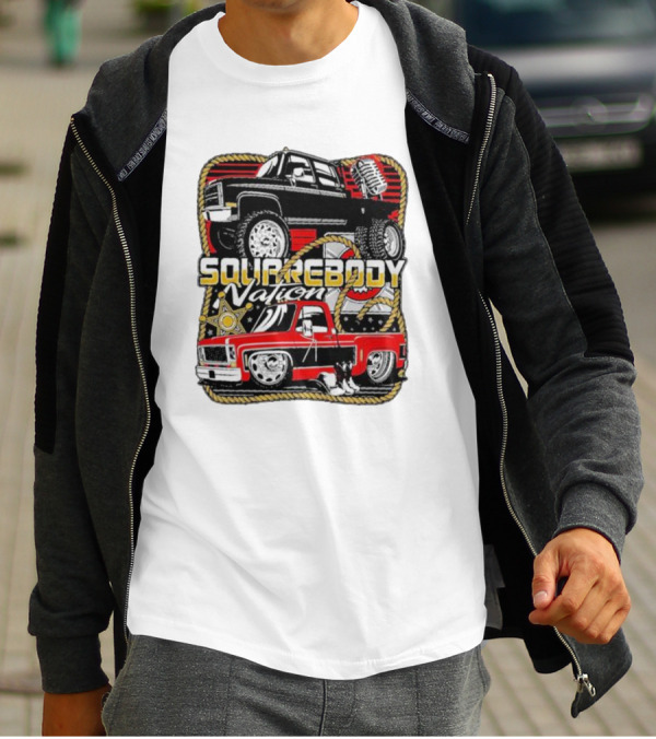 Squarebody Nation Pick Up Trucks And Cowboys Icons T-Shirt