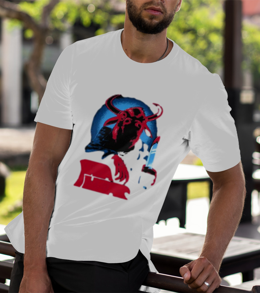 Papa Meat Cyber Bully Cow With Knife Dark Humor T-Shirt