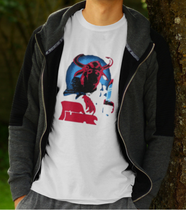 Papa Meat Cyber Bully Cow With Knife Dark Humor T-Shirt