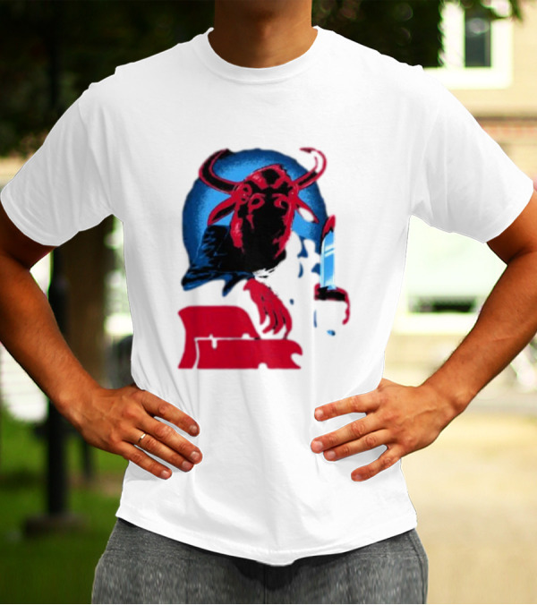 Papa Meat Cyber Bully Cow With Knife Dark Humor T-Shirt