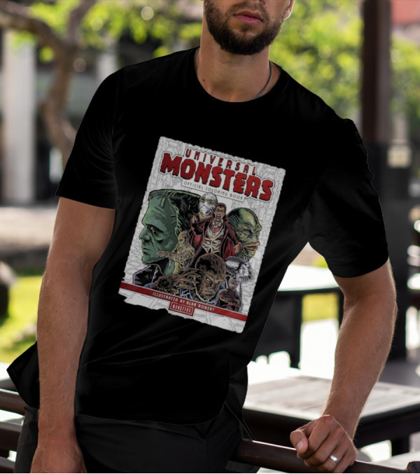 Universal Monsters Illustrated By Alan Robert Coloring Book T-Shirt