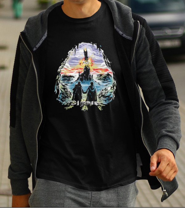 Project One Ring Mount Doom Journey Frodo Sam Image T-Shirt