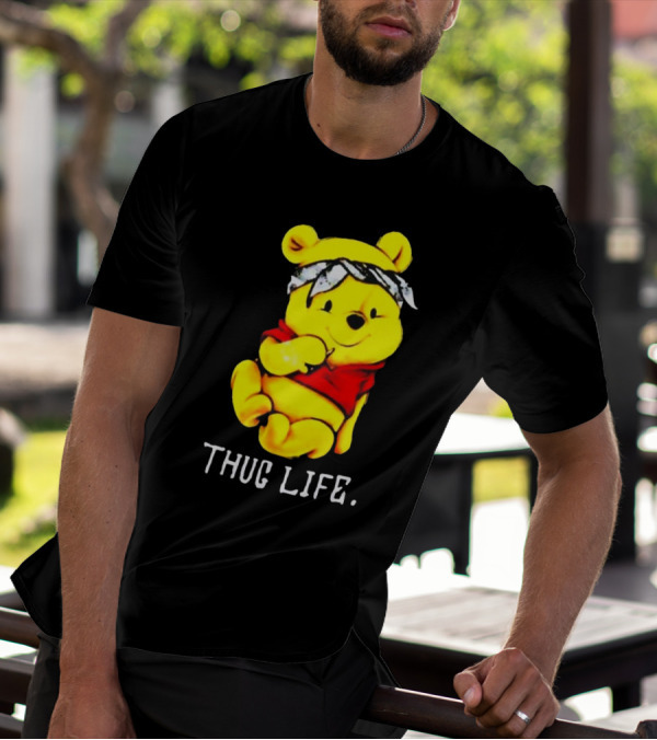 Rare Winnie The Pooh Thug Life Bandana T-Shirt