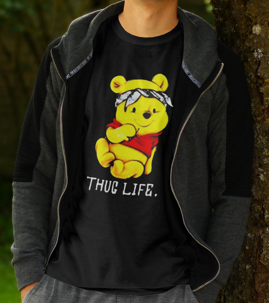 Rare Winnie The Pooh Thug Life Bandana T-Shirt