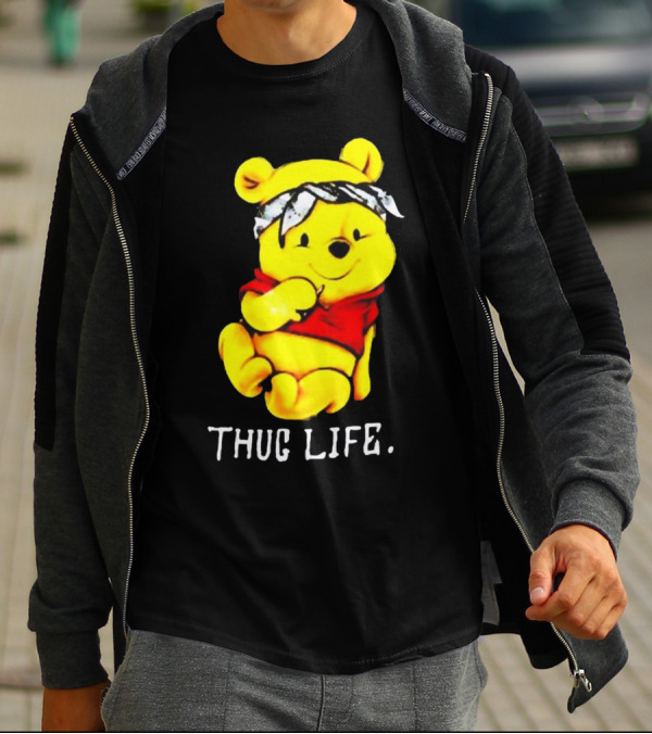Rare Winnie The Pooh Thug Life Bandana T-Shirt