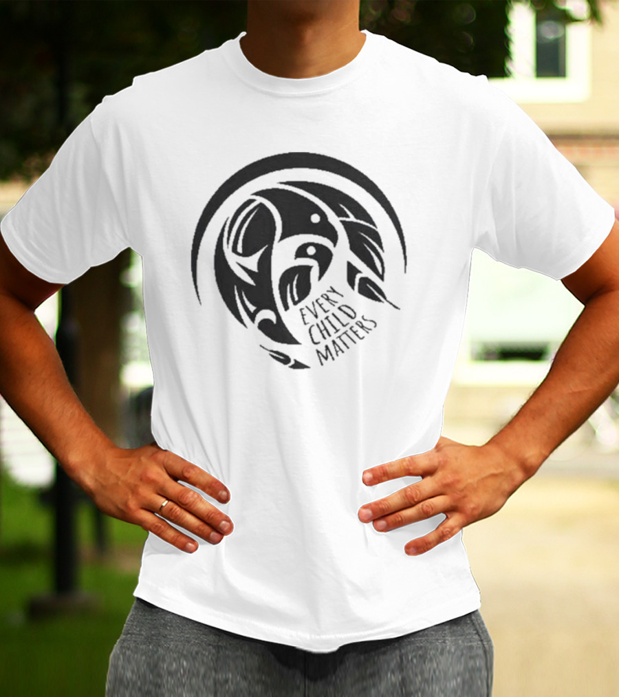 Red Rebel Armour Every Child Matters Indigenous Art Design With Tribal Symbols T-Shirt