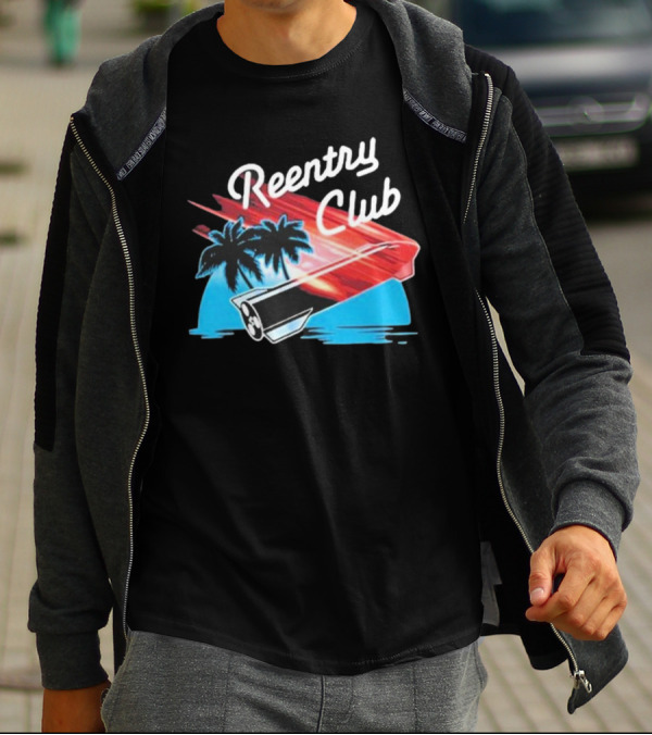 Reentry Club NFS Palm Tree Retro Space Capsule Vibrant T-Shirt