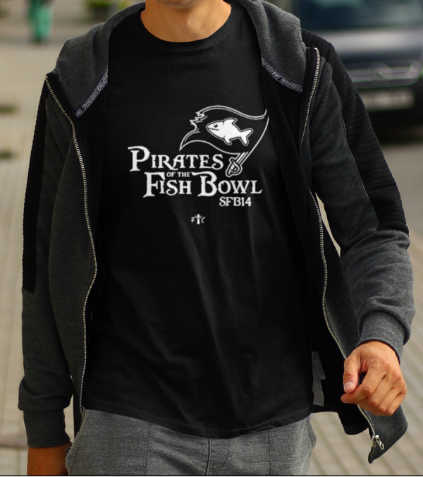 Pirates Of The Fish Bowl SFB14 Flag Shark T-Shirt